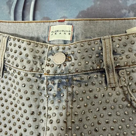 Alice and Olivia Trish Embellished Jeans - Picture 9 of 10